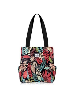 KAMO Floral Tote Bag - Waterproof Lightweight Handbags Travel Shoulder Bag for Hiking Yoga Gym Swimming Travel Beach