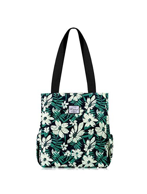 KAMO Floral Tote Bag - Waterproof Lightweight Handbags Travel Shoulder Bag for Hiking Yoga Gym Swimming Travel Beach