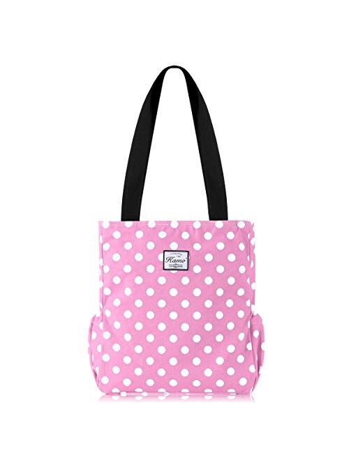 KAMO Floral Tote Bag - Waterproof Lightweight Handbags Travel Shoulder Bag for Hiking Yoga Gym Swimming Travel Beach