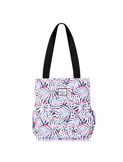 KAMO Floral Tote Bag - Waterproof Lightweight Handbags Travel Shoulder Bag for Hiking Yoga Gym Swimming Travel Beach