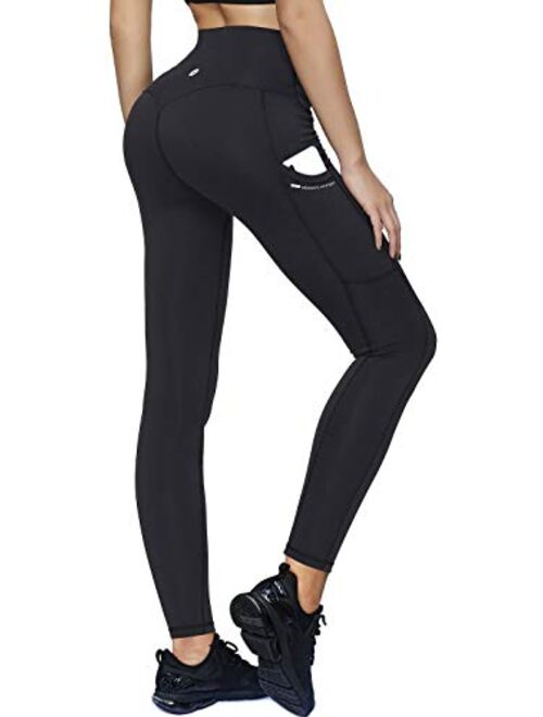 MERMAID'S MYSTERY Leggings Workout Yoga Pants with Pockets Black Butt Lifting Leggings