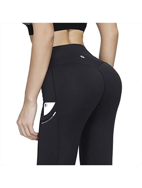 MERMAID'S MYSTERY Leggings Workout Yoga Pants with Pockets Black Butt Lifting Leggings