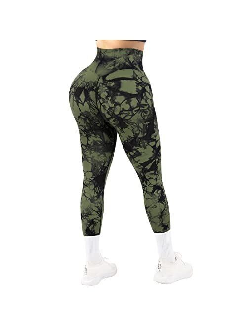 SUUKSESS Sexy Butt Scrunch Leggings Honeycomb High Waisted Workout Tights Pants