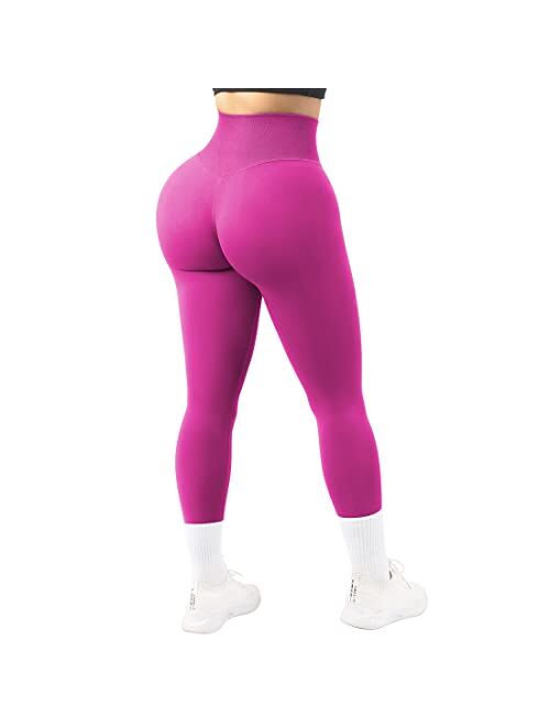 SUUKSESS Sexy Butt Scrunch Leggings Honeycomb High Waisted Workout Tights Pants