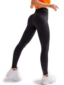 High Waisted Butt Lifting Leggings Seamless Yoga Leggings Sweat Proof Tummy Control