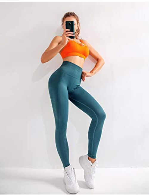 High Waisted Butt Lifting Leggings Seamless Yoga Leggings Sweat Proof Tummy Control