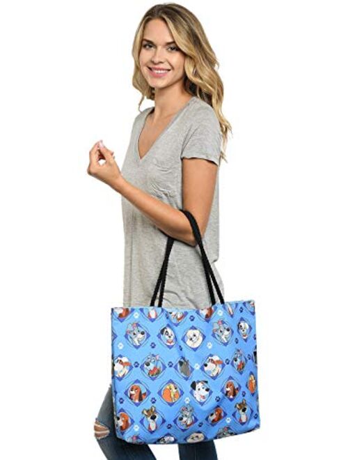 Disney Tote Travel Bag Dogs Print: 101 Dalmatians Lady Tramp Nana Copper Dodger