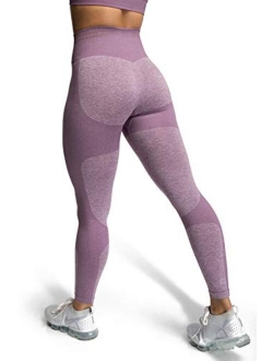 M MOYOOGA Seamless Workout Butt Lifting Leggings High Waisted Leggings for Yoga Gym Sports