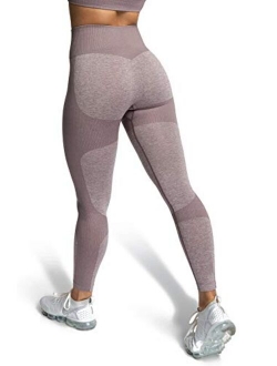 M MOYOOGA Seamless Workout Butt Lifting Leggings High Waisted Leggings for Yoga Gym Sports