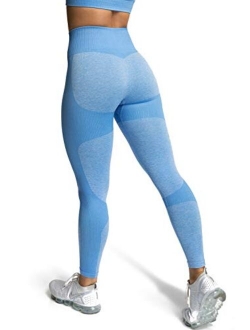 M MOYOOGA Seamless Workout Butt Lifting Leggings High Waisted Leggings for Yoga Gym Sports