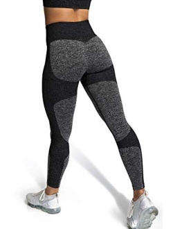 M MOYOOGA Seamless Workout Butt Lifting Leggings High Waisted Leggings for Yoga Gym Sports