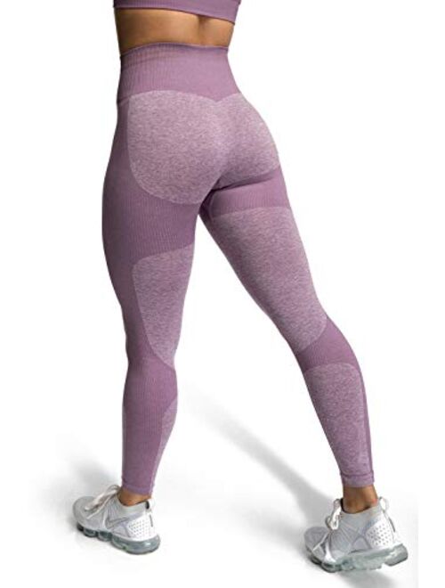 M MOYOOGA Seamless Workout Butt Lifting Leggings High Waisted Leggings for Yoga Gym Sports