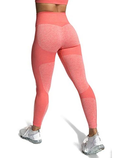 M MOYOOGA Seamless Workout Butt Lifting Leggings High Waisted Leggings for Yoga Gym Sports