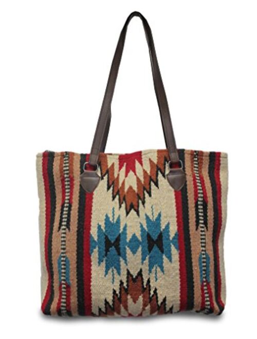 Southwest Boutique Wool Tote Purse Bag Native American Western Style Handwoven