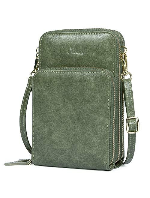 CLUCI Small Crossbody Bag for Women Leather Cellphone Shoulder Purses Fashion Travel Designer Wallet