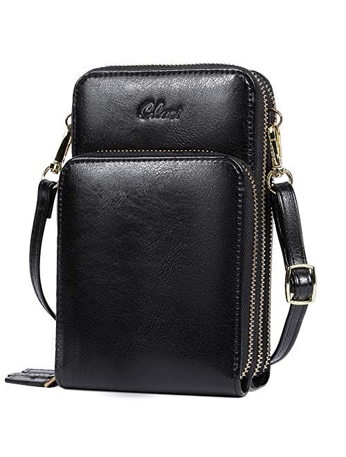 CLUCI Small Crossbody Bag for Women Leather Cellphone Shoulder Purses Fashion Travel Designer Wallet