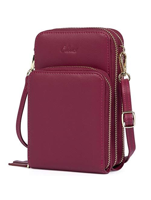 CLUCI Small Crossbody Bag for Women Leather Cellphone Shoulder Purses Fashion Travel Designer Wallet