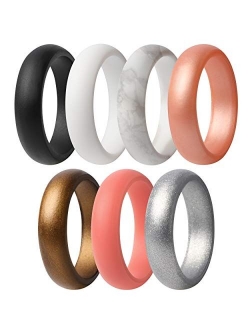 ThunderFit Silicone Wedding Band for Women - 5.5mm Wide - 2mm Thick