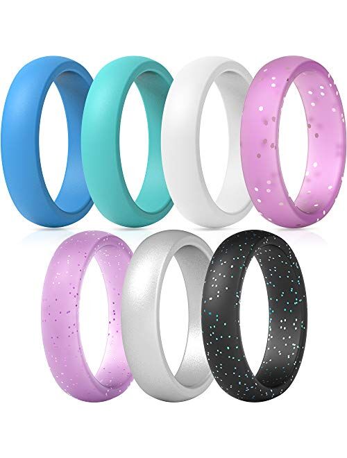 ThunderFit Silicone Wedding Band for Women - 5.5mm Wide - 2mm Thick