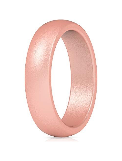 ThunderFit Silicone Wedding Band for Women - 5.5mm Wide - 2mm Thick