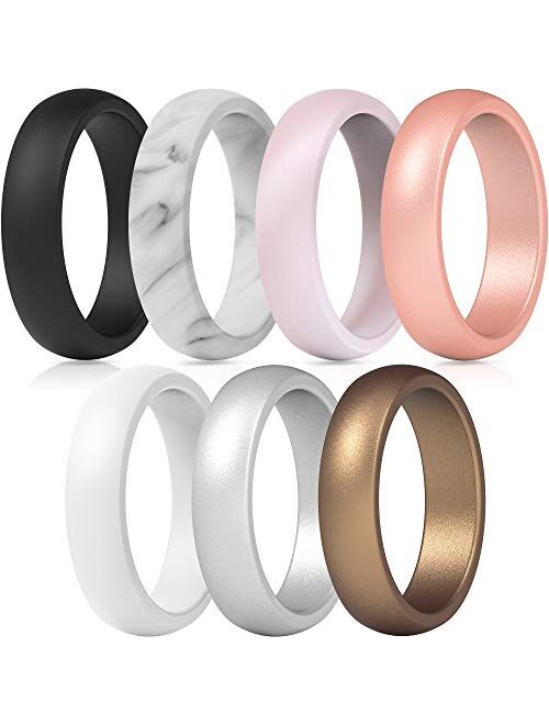 ThunderFit Silicone Wedding Band for Women - 5.5mm Wide - 2mm Thick