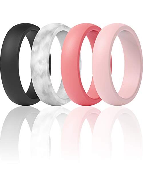 ThunderFit Silicone Wedding Band for Women - 5.5mm Wide - 2mm Thick