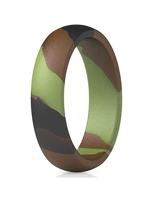 ThunderFit Silicone Wedding Band for Women - 5.5mm Wide - 2mm Thick