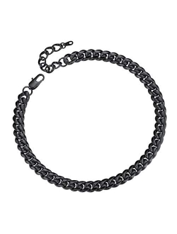 ChainsPro Men Chunky Miami Cuban Chain Necklace, Custom Available, 6/9/14mm Width, 18/20/22/24/26/28/30inch Length, Gold Plated/Stainless Steel/Black-with Gift Box