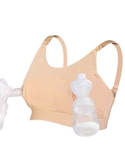 Momcozy Hands Free Pumping Bra, Adjustable Breast-Pumps Holding and Nursing Bra