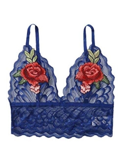 Sexy Women's Bralette Floral Embroidered Spaghetti Strap Tops