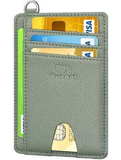 FurArt Slim Minimalist Wallet, Front Pocket Wallets, RFID Blocking, Credit Card Holder with Disassembly D-Shackle