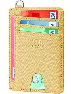 FurArt Slim Minimalist Wallet, Front Pocket Wallets, RFID Blocking, Credit Card Holder with Disassembly D-Shackle