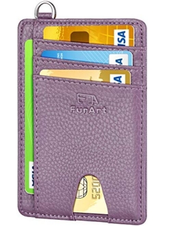 FurArt Slim Minimalist Wallet, Front Pocket Wallets, RFID Blocking, Credit Card Holder with Disassembly D-Shackle