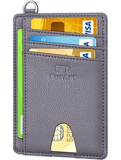 FurArt Slim Minimalist Wallet, Front Pocket Wallets, RFID Blocking, Credit Card Holder with Disassembly D-Shackle