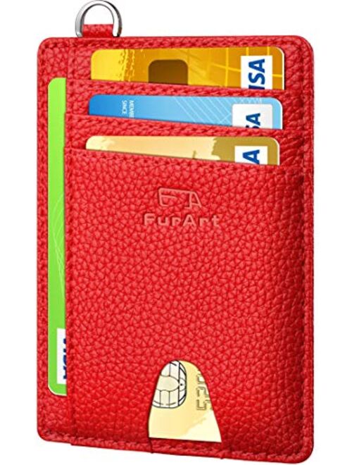 FurArt Slim Minimalist Wallet, Front Pocket Wallets, RFID Blocking, Credit Card Holder with Disassembly D-Shackle