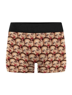 Personalized Wife Face On Men's Underwear Pouch Breathable Boxer Briefs Shorts with Photo