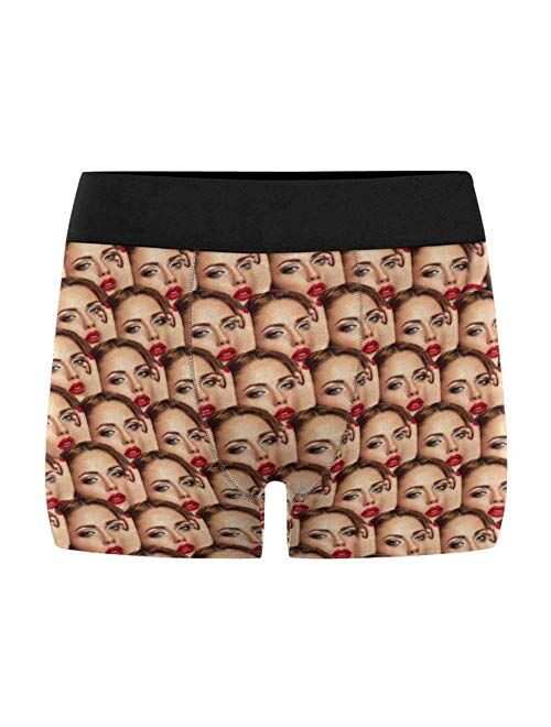 Personalized Wife Face On Men's Underwear Pouch Breathable Boxer Briefs Shorts with Photo