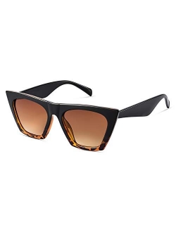 Mosanana Square Cateye Sunglasses for Women Fashion Trendy Style MS51801