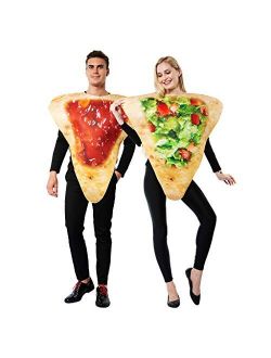 ReneeCho Adult Couple Halloween Costume Tortilla Chips Mens Food Mascot Womens Match Outfit, Couple Chip Costume - 2 Piece, One Size