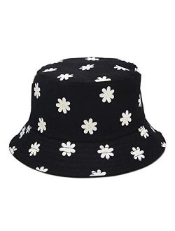 Mashiaoyi Unisex Print Double-Side-Wear Reversible Bucket Hat