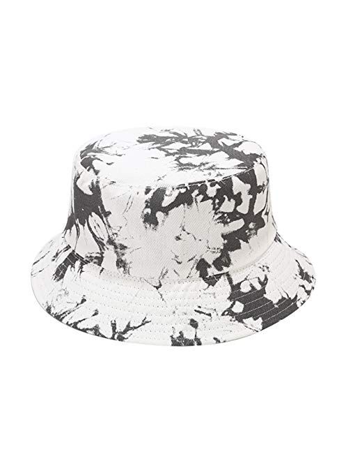 Mashiaoyi Unisex Print Double-Side-Wear Reversible Bucket Hat