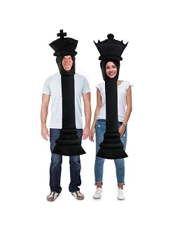 Tigerdoe King and Queen Card Costume - Poker Cards Costume - Couple Costume - Chess Piece Hats - King & Queen of Hearts