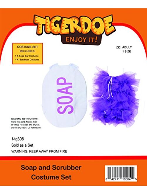 Tigerdoe Loofah & Soap Costume - 2 Pc - Couples Costumes - Funny Halloween Costumes - Novelty Costumes