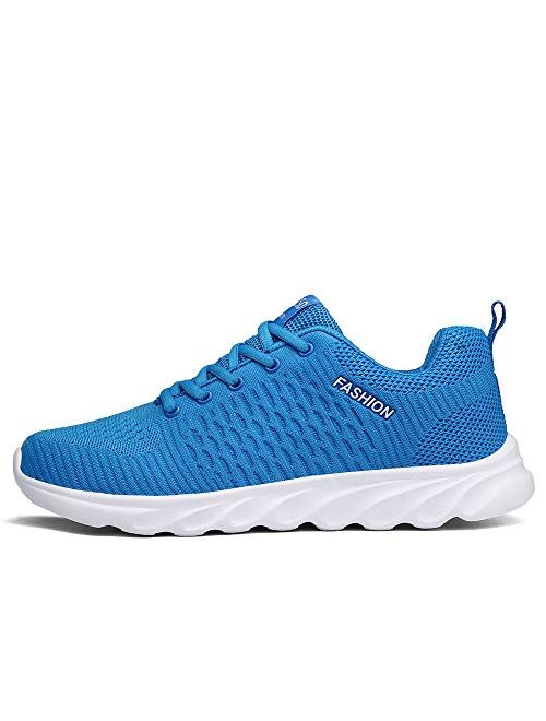 XIDISO Mens Walking Shoes Women Running Shoe Lightweight Breathable Sport Gym Cross Training Sneakers