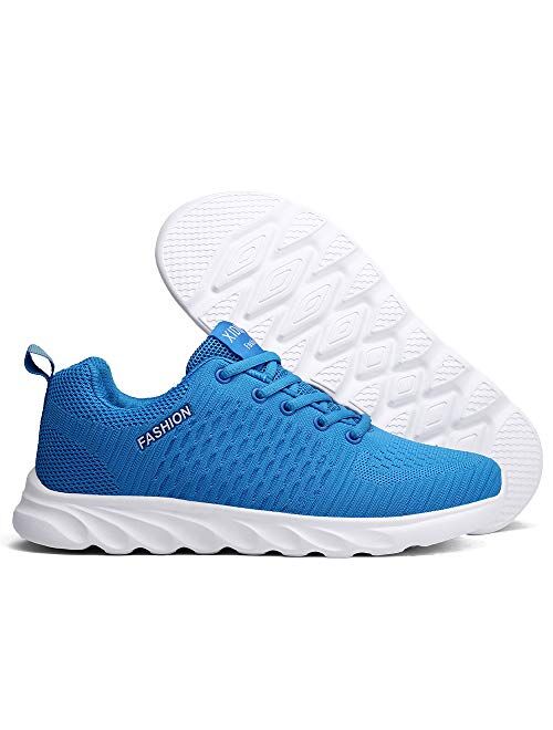 XIDISO Mens Walking Shoes Women Running Shoe Lightweight Breathable Sport Gym Cross Training Sneakers