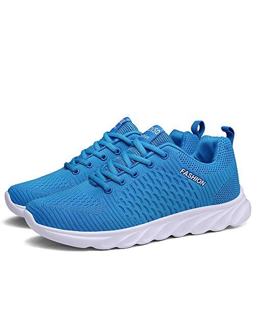 XIDISO Mens Walking Shoes Women Running Shoe Lightweight Breathable Sport Gym Cross Training Sneakers