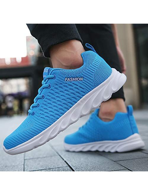 XIDISO Mens Walking Shoes Women Running Shoe Lightweight Breathable Sport Gym Cross Training Sneakers