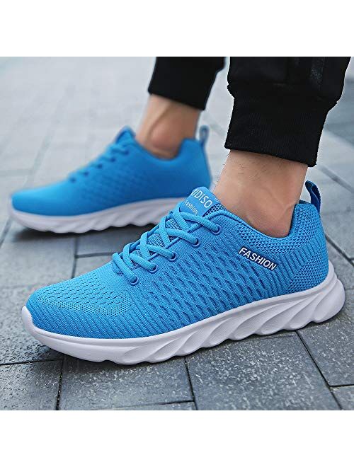 XIDISO Mens Walking Shoes Women Running Shoe Lightweight Breathable Sport Gym Cross Training Sneakers