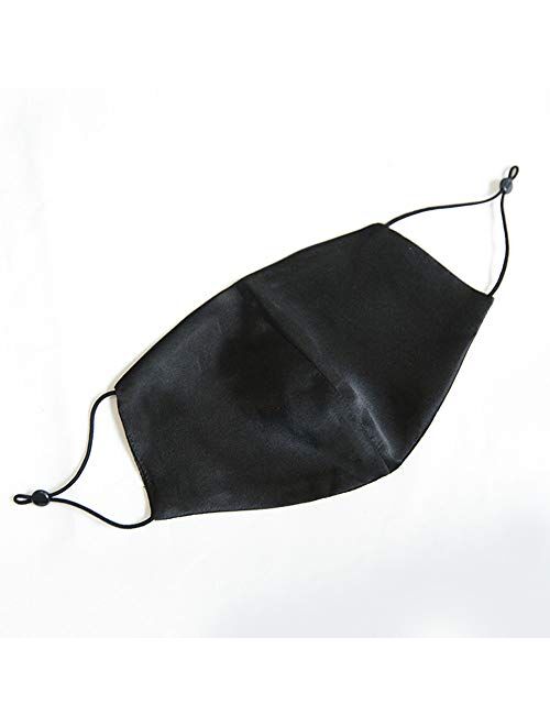 ROSEWARD 100% Mulberry Silk Face Mouth Mask with Filter Pocket Adjustable