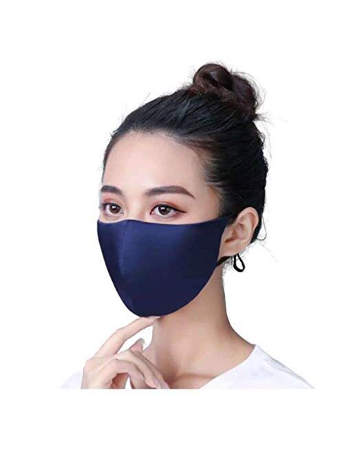 ROSEWARD 100% Mulberry Silk Face Mouth Mask with Filter Pocket Adjustable